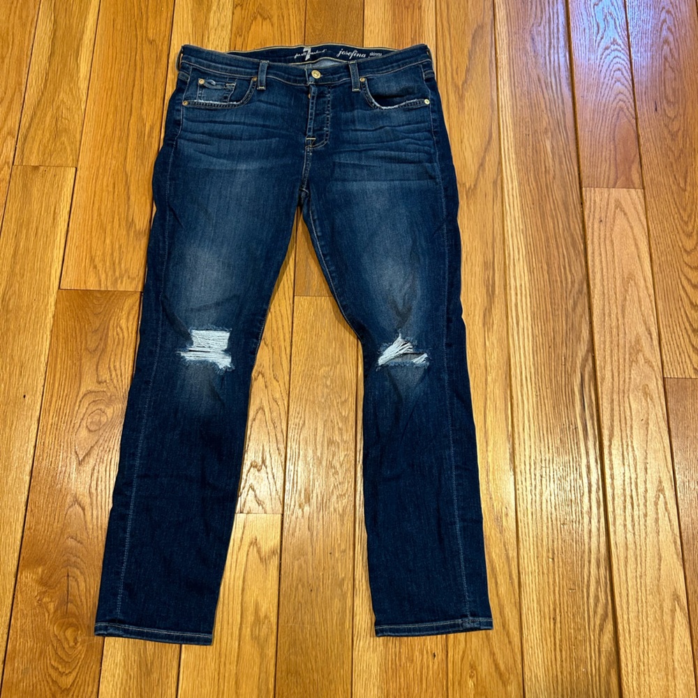 7 for all Mankind Josefina Skinny Boyfriend Jeans